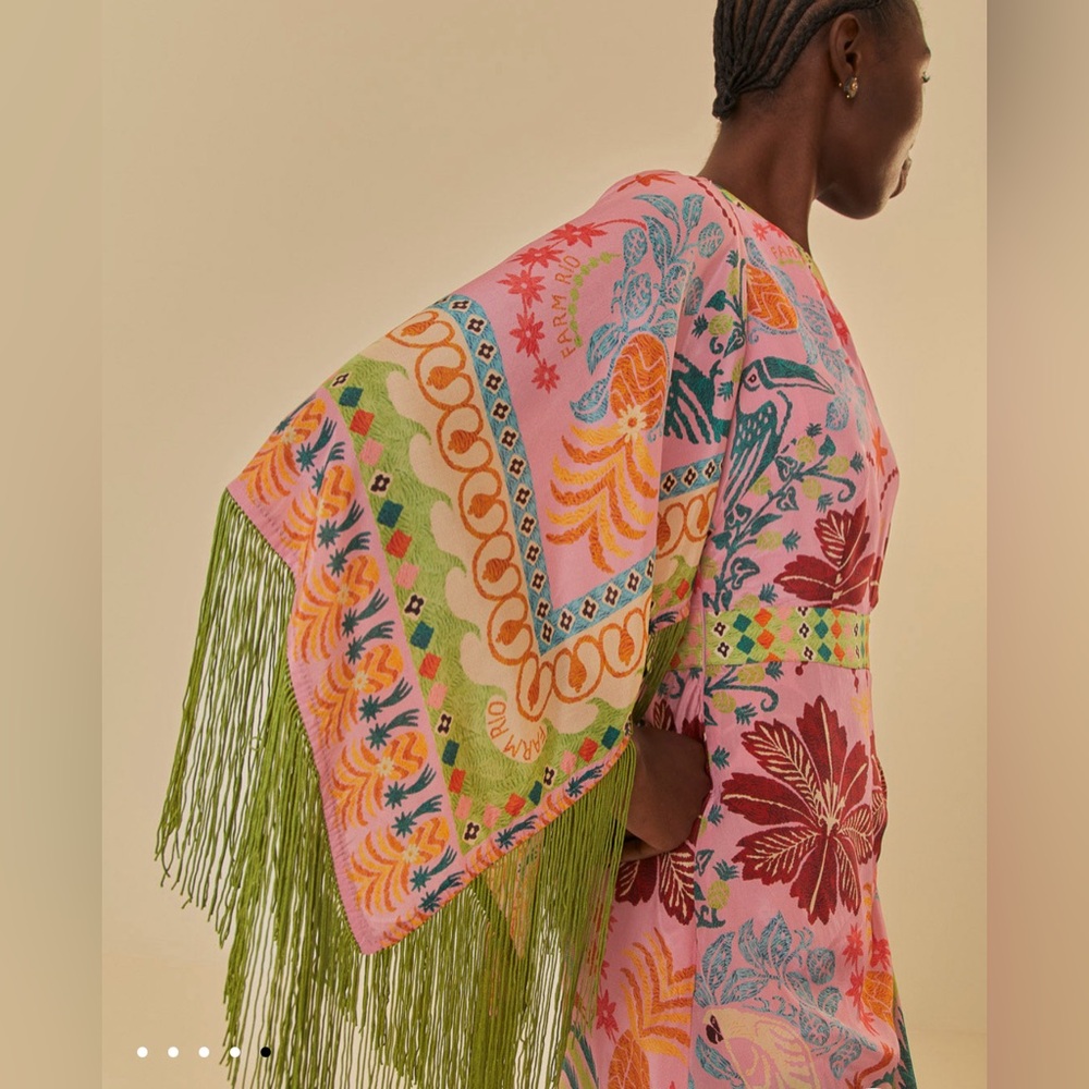FARM Rio Multicolor Floral One-Shoulder Maxi Dress - Picture 7 of 10